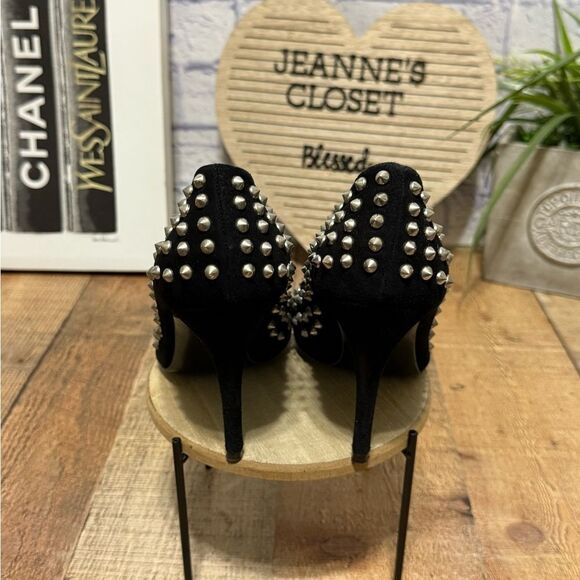 Steven by Steve Madden black superstud studded stiletto pumps US 10 - Picture 6 of 11